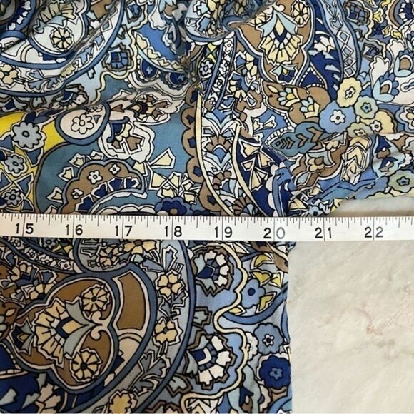 Talbots Non-Iron Womens 14Floral Paisley Abstract Button Down Shirt Short Sleeve - Picture 4 of 6